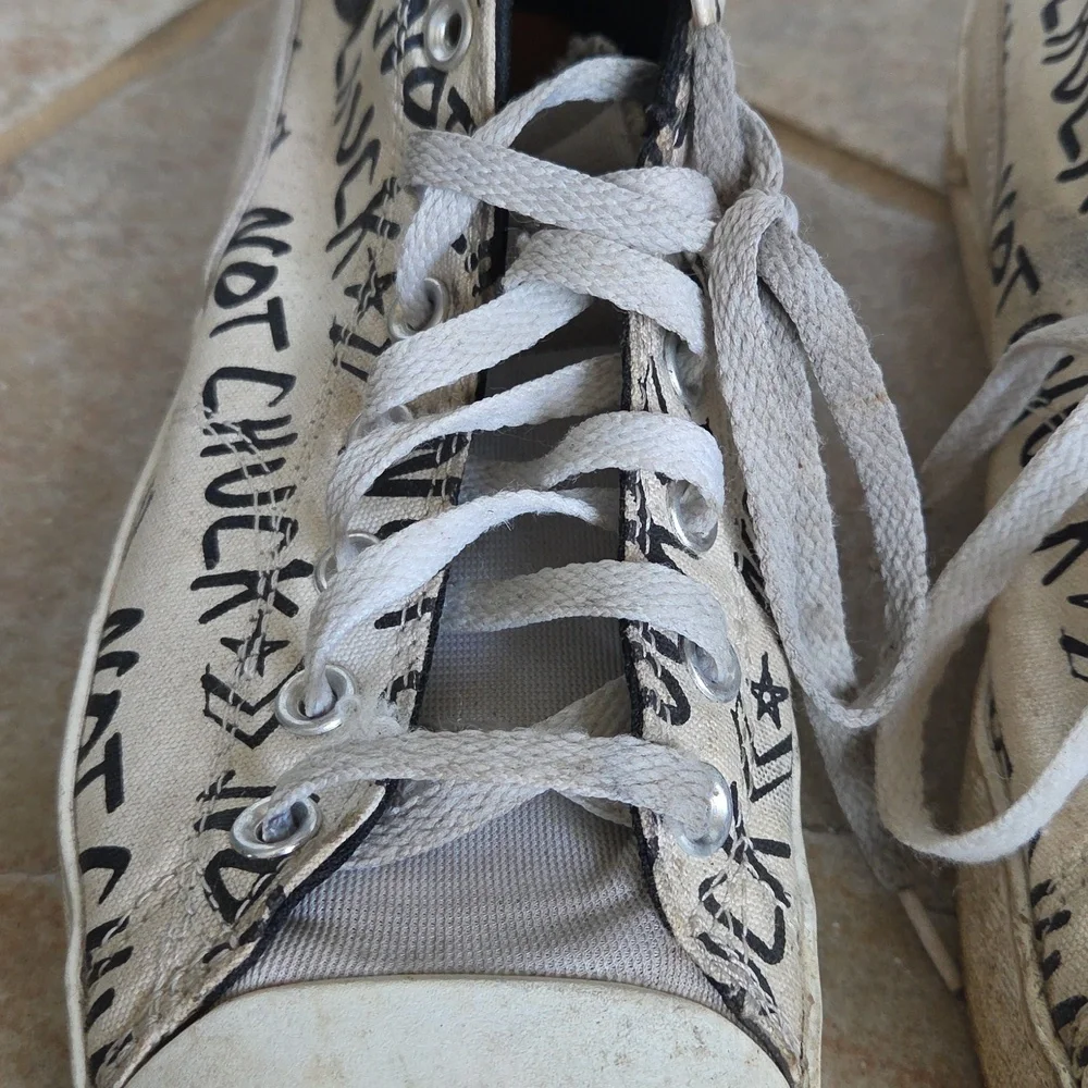 Converse Not Chuck Graphic High-Top Sneakers Thrashed Sz 9.5 - Picture 6 of 17